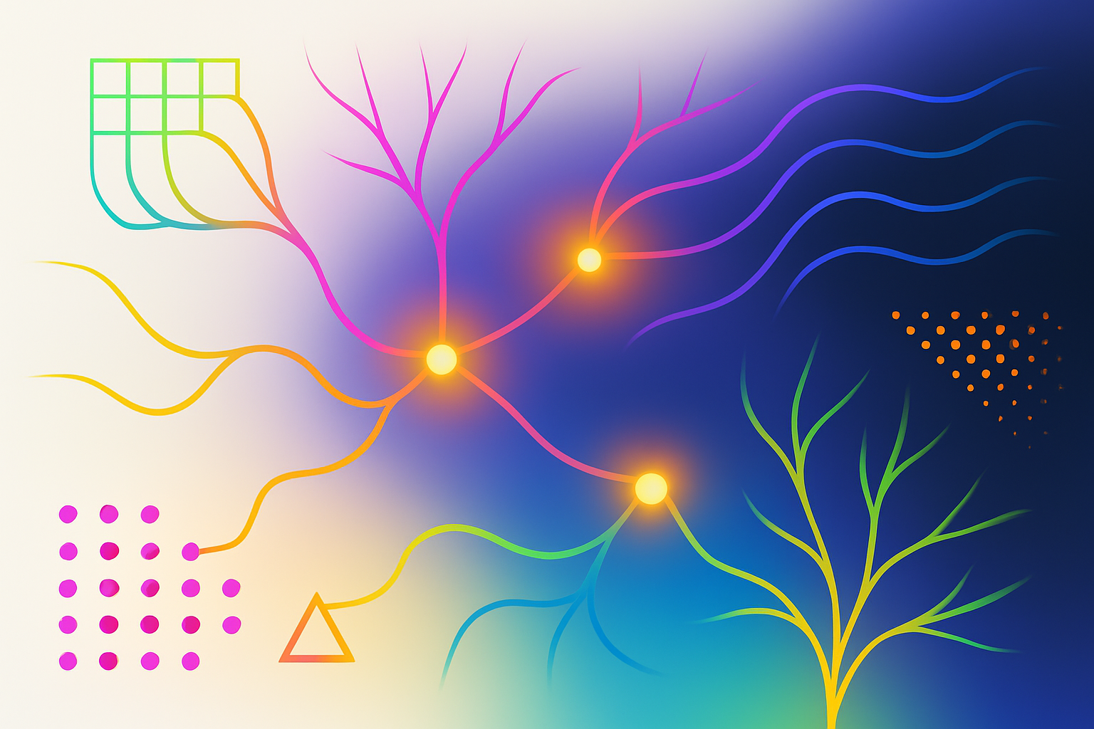 An illustration of diverse networks connecting