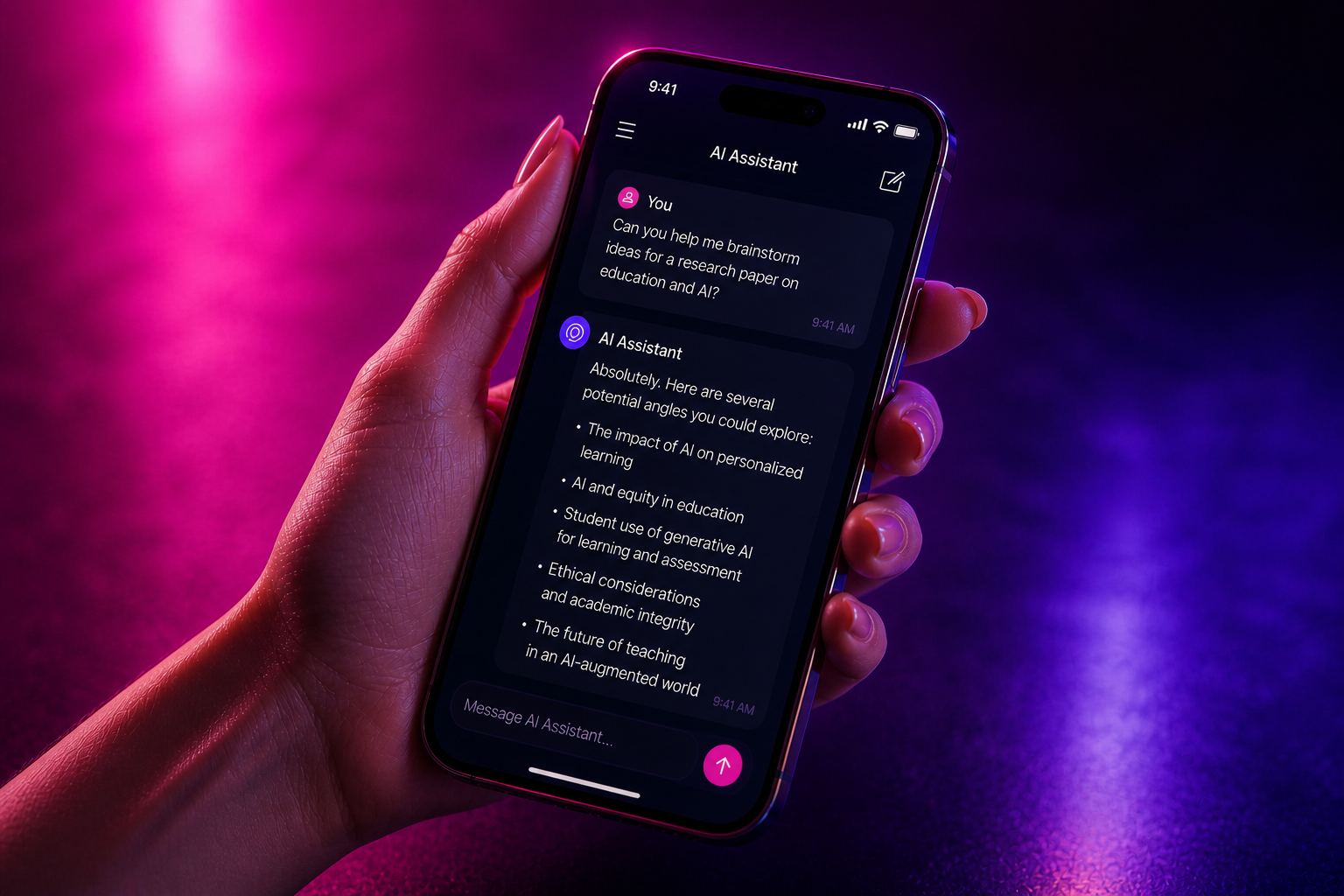 A phone with an AI assistant to help with learning