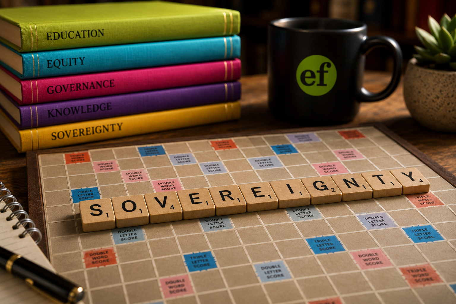 "SOVEREIGNTY" spelled out on a Scrabble board