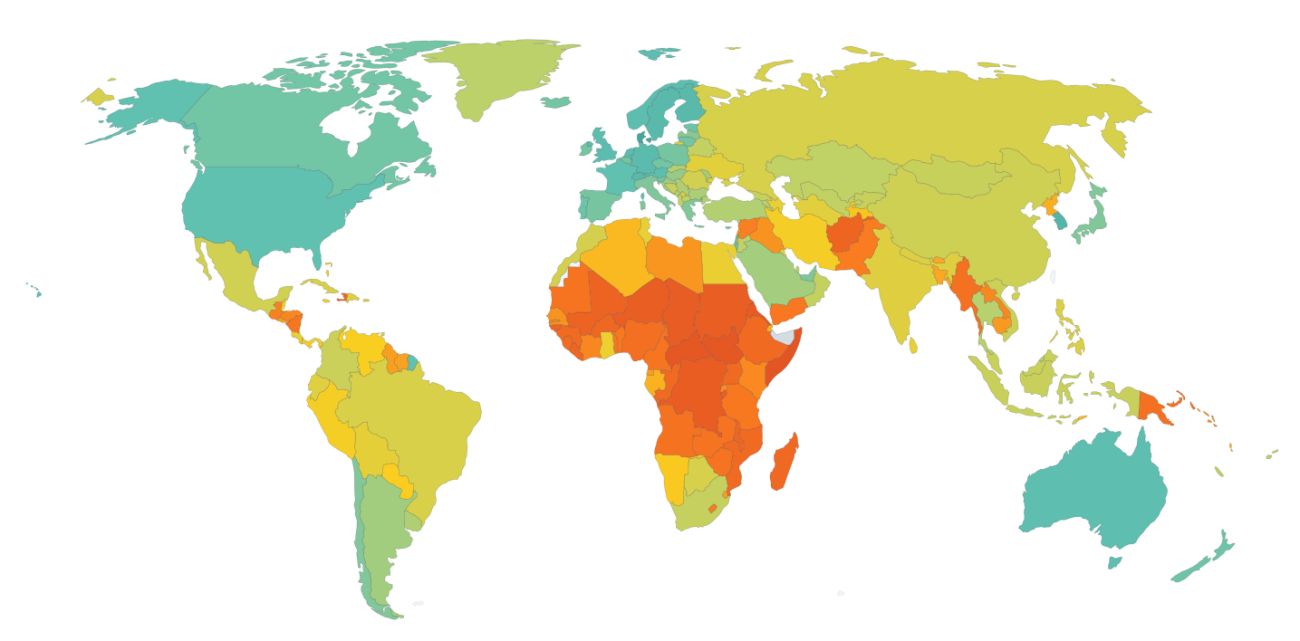Composite GEFRI score world map